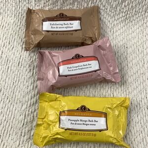 3 Melaleuca Bath Soap Bars  Pink Grapefruit Exfoliating  Pineapple Mango  4.5 Oz